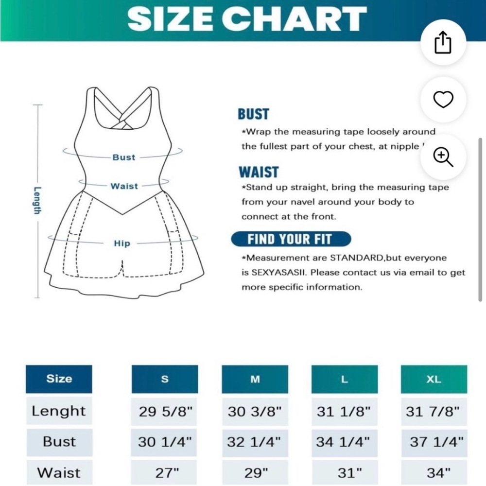 NWT Breezeful Backless Corset 2-in-1 Pocket Mini Quick Dry Active Dress NWT - Picture 8 of 8